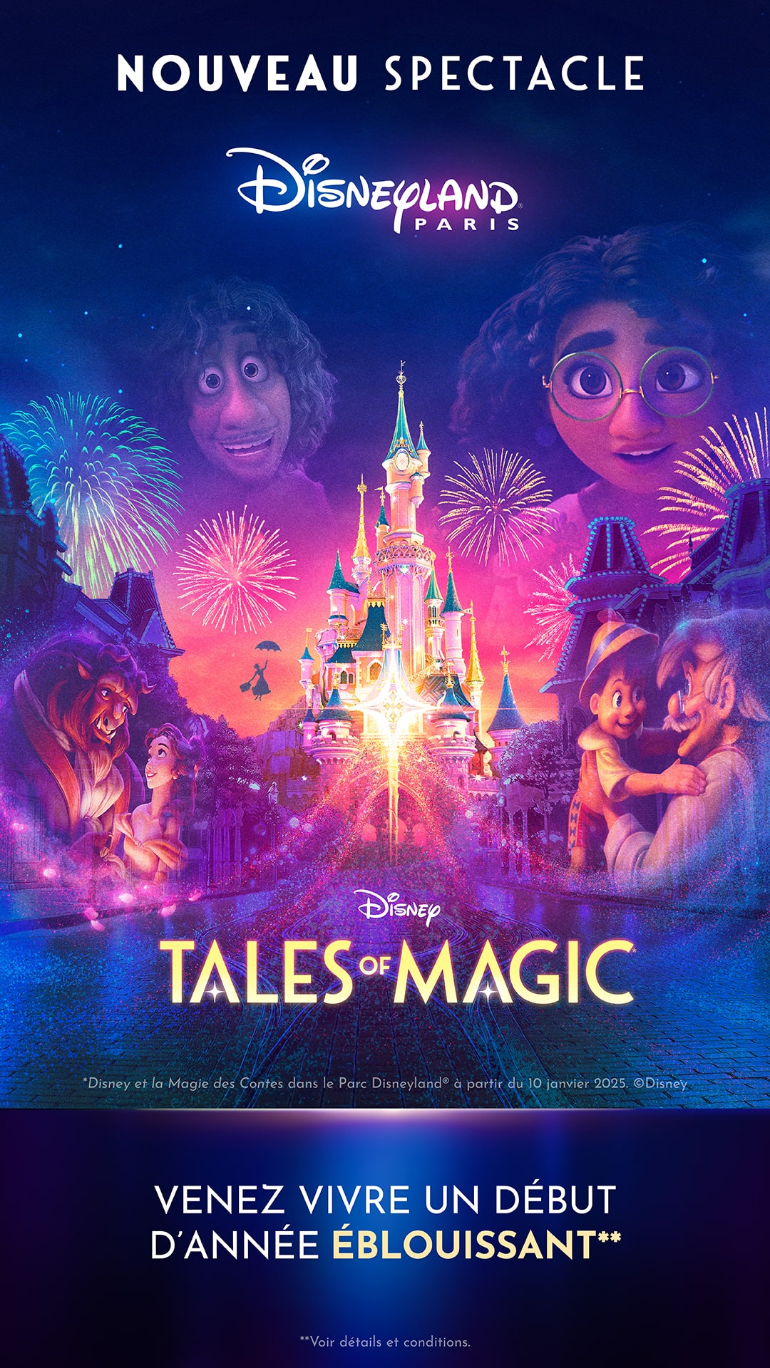 Billets Datés  Disneyland    1 à 3  jours  en  2025